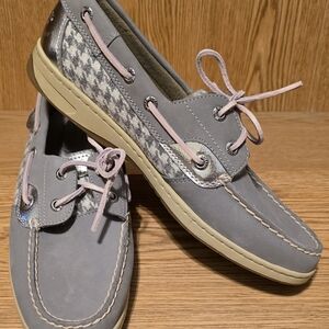 Sperry Women's Grey & White Boat Shoes